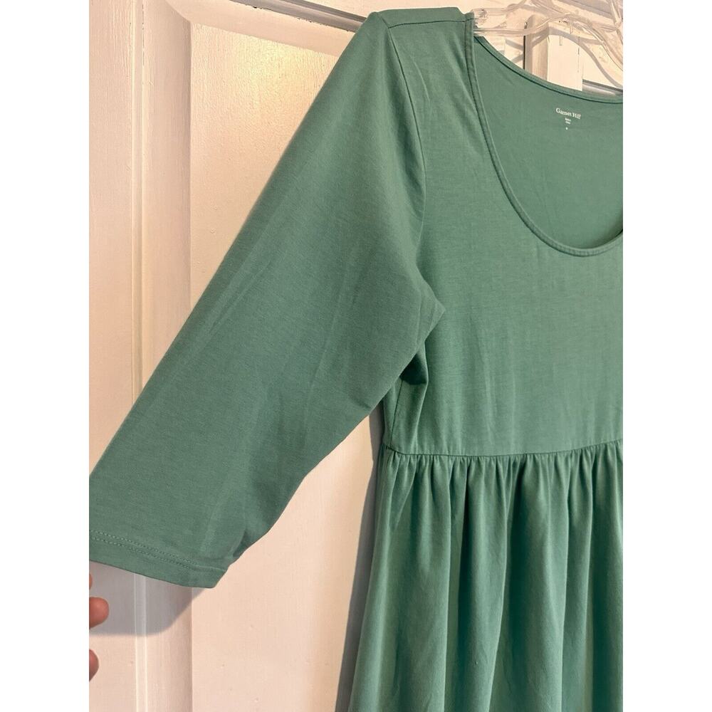 Garnet Hill Mint Green Soft Knit Babydoll Dress Size Small Dainty Romantic - Picture 3 of 7